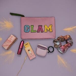 Glam Pink Pouch & Beauty Bundle
